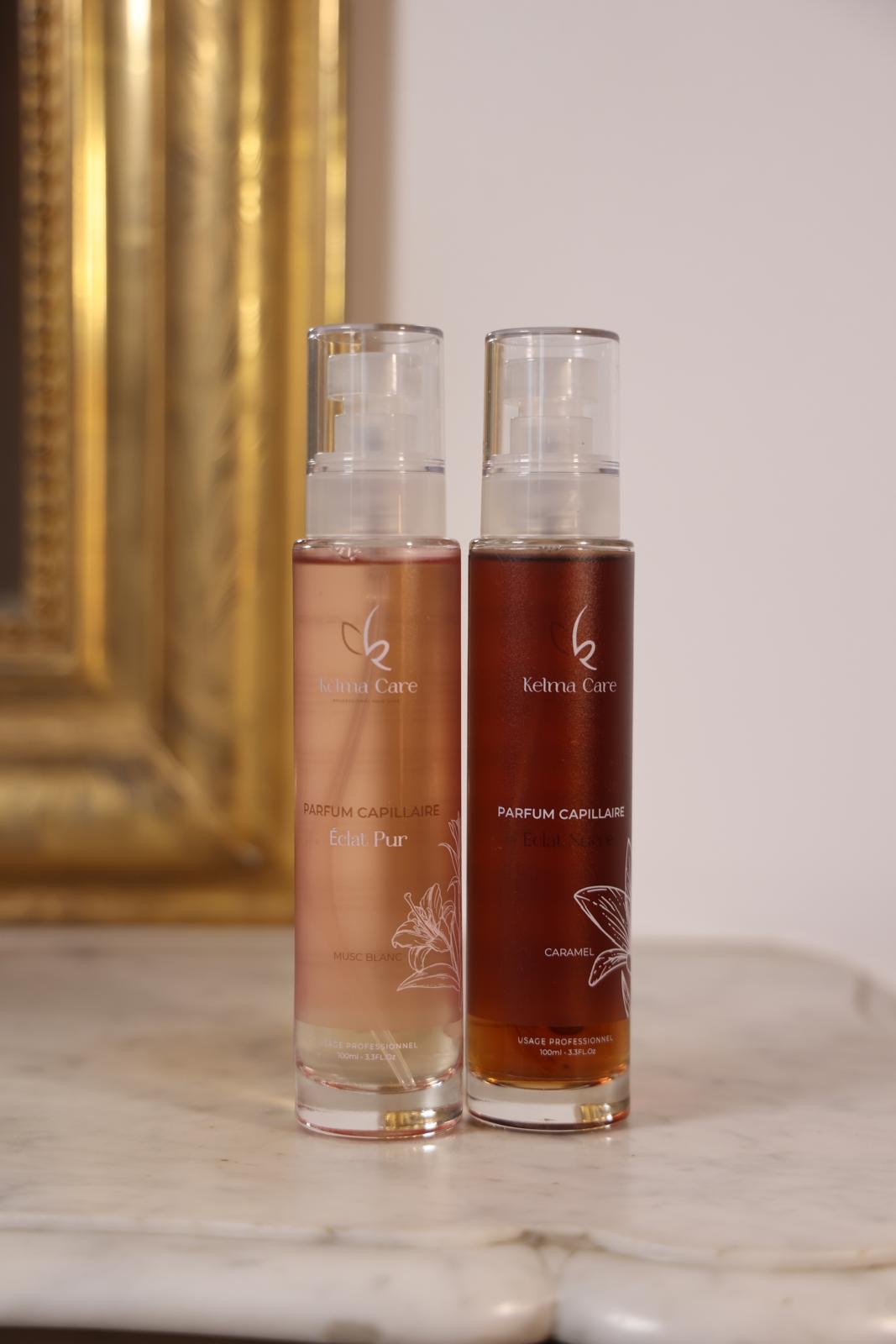 Pack brume capillaire hydratante  musc blanc et caramel
