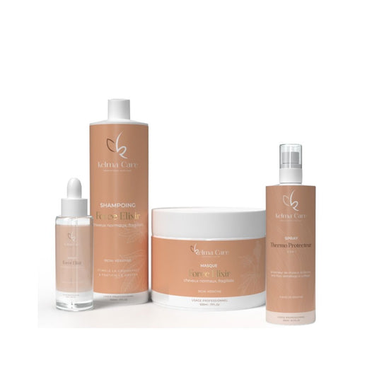 Soins protecteurs à l'huile de ricin, pour cheveux fins et fragilisés - Gamme Force Elixir