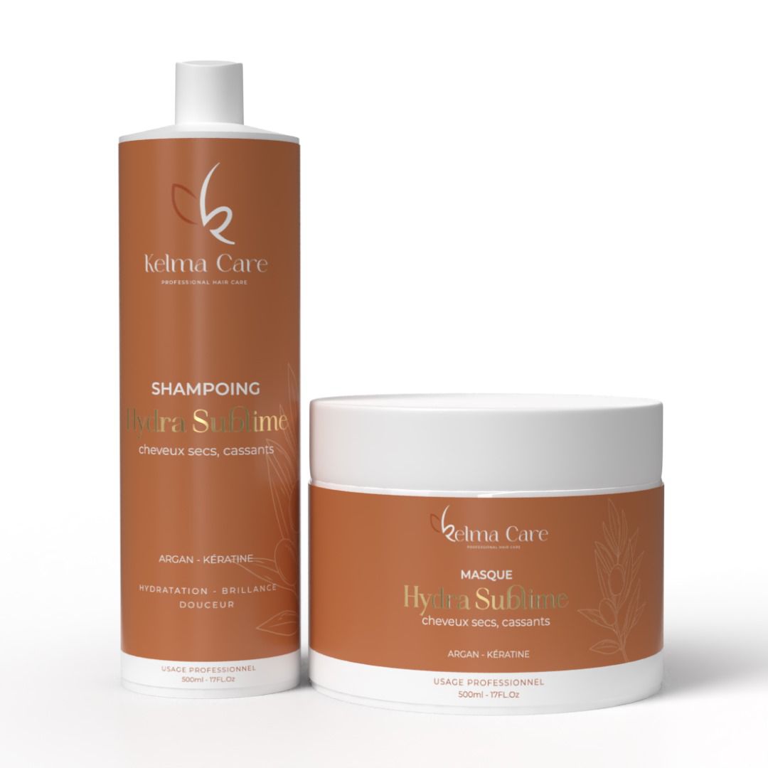 Shampoing et masque Hydra sublime argan et kératine; Produits aux formules exclusifs à base de produits naturels