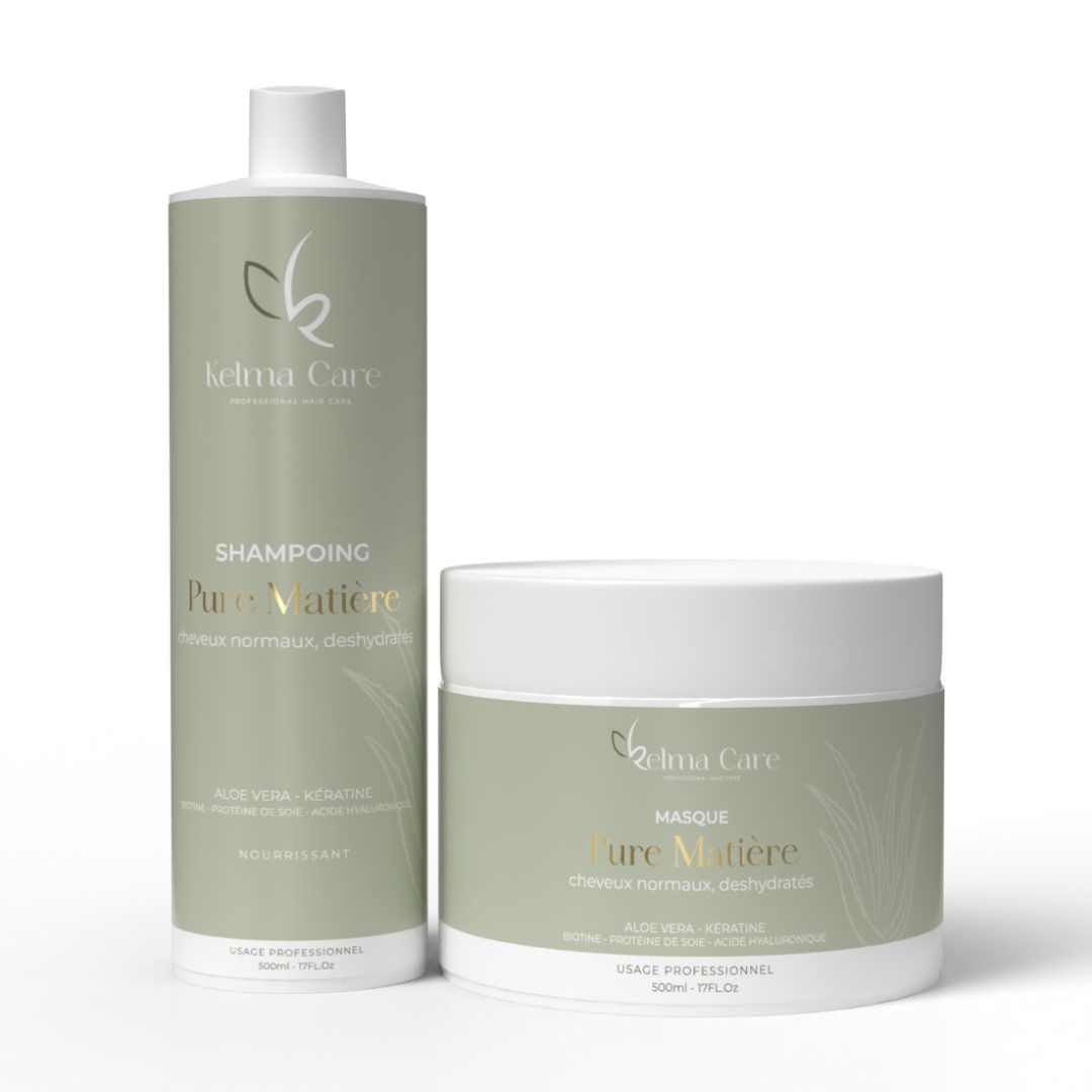 GAMME soins pour cheveux à l'Aloe Vera pure matière, Shampoing et masque à l'aloe Vera