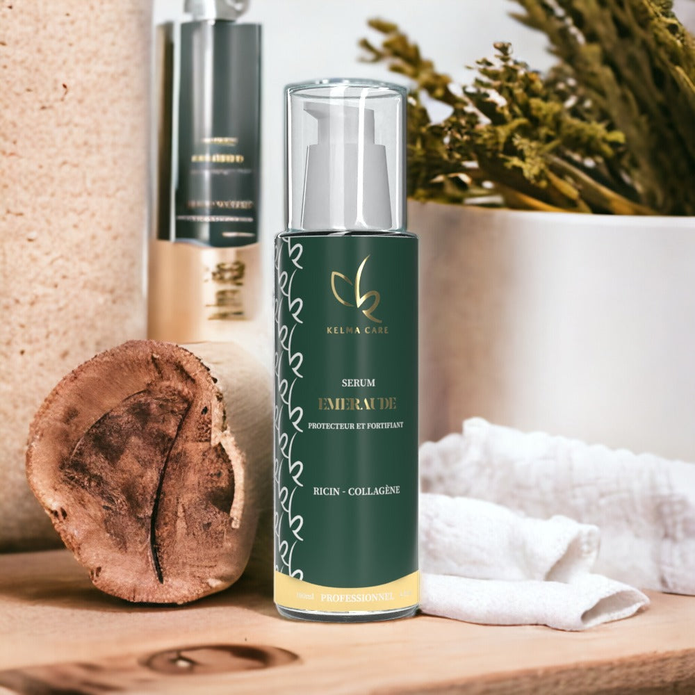 Soin cheveux Sérum Emeraude Ricin et Collagène