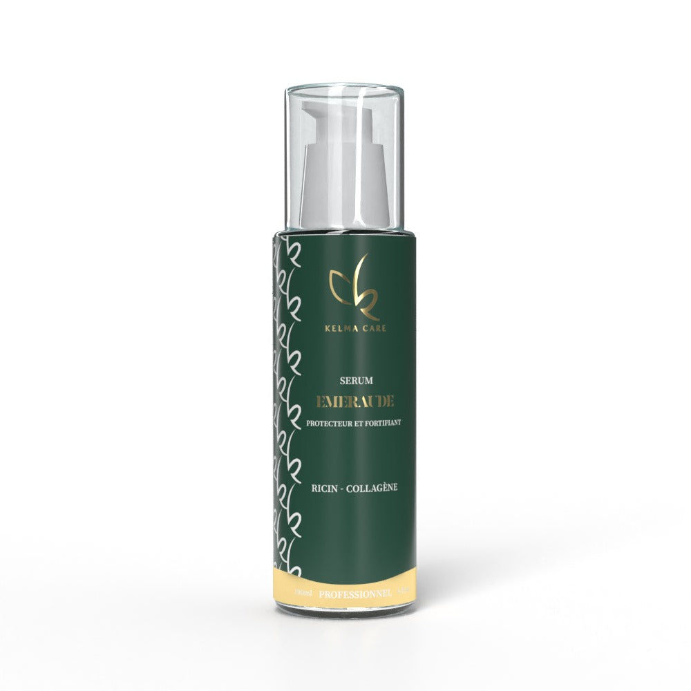 Soin cheveux Kératine Serum Emeraude Ricin et collagène