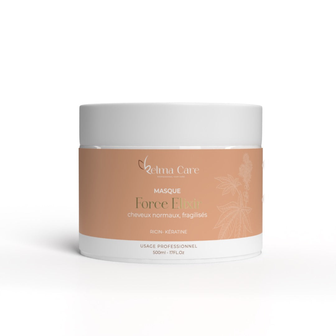 Masque Force elixir huile de ricin et kératine; Produits aux formules exclusifs à base de produits naturels